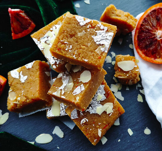 Blood Orange Barfi (Fudge)